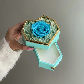 باکس گل لوکس قلب کشویی