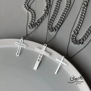 گردنبند دو لاین  صلیب جدید