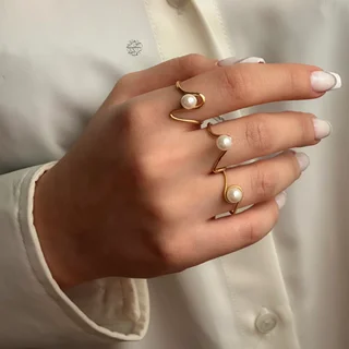 انگشتر مروارید طلا