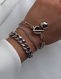 پک دستبند اقتصادی نقره ای(کد۱۱)