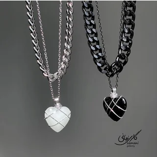 گردنبند ست قلب سیم پیچی