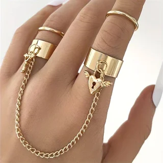 انگشتر زنجیری قفل و کلید