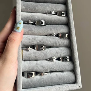 انگشتر ست استیل طرح دار