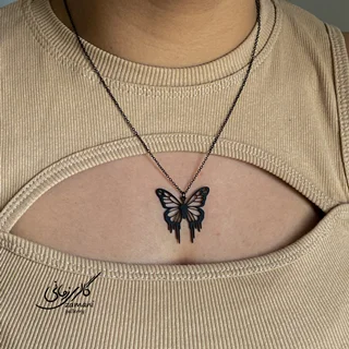 گردنبند پروانه لونا مشکی