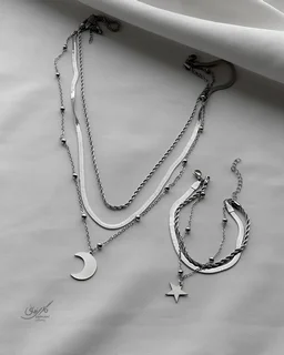 گردنبند دستبند سه لاین تخفیف