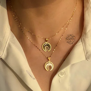 پلاک طلای ماه صدفی